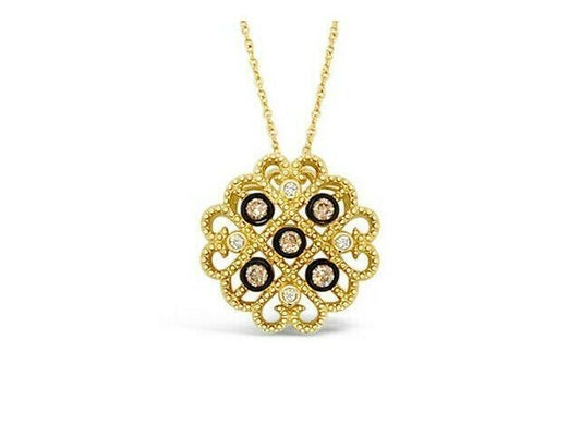 3/8 cts White Diamond Necklace in 14K Yellow Gold by Le Vian - BirthStone.com