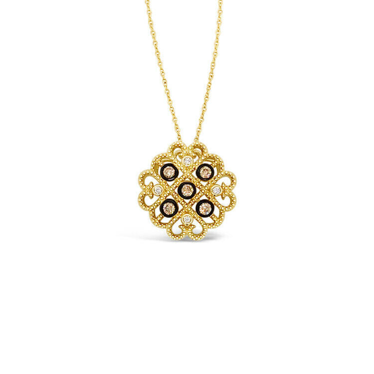 3/8 cts White Diamond Necklace in 14K Yellow Gold by Le Vian - BirthStone.com