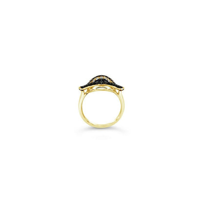 2/3 cts Blue Sapphire and Diamond Ring in 14K Yellow Gold by Le Vian - BirthStone.com