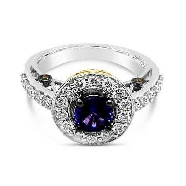 1 2/3 cts Red Sapphire and Diamond Ring in 14K Two Tone Gold by Le Vian