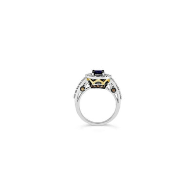 LeVian® Ring Fancy Sapphire White Diamond Chocolate Diamonds® 14K Two Tone Gold