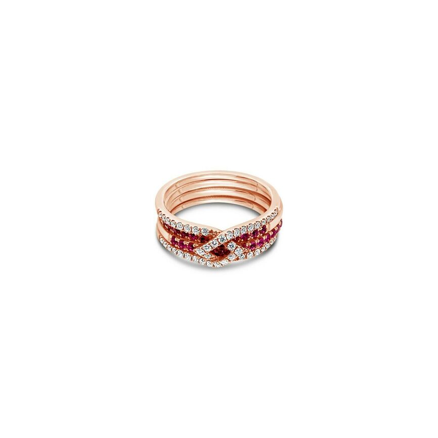 3/4 cts Pink Sapphire and Diamond Ring in 14K Rose Gold by Le Vian - BirthStone.com