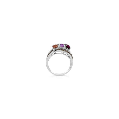 2 cts Red Rhodolite Garnet and Diamond Ring in 14K White Gold by Le Vian - BirthStone.com