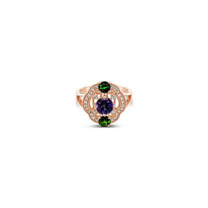 1 3/8 cts Blue Tanzanite and Diamond Ring in 14K Rose Gold by Le Vian - BirthStone.com