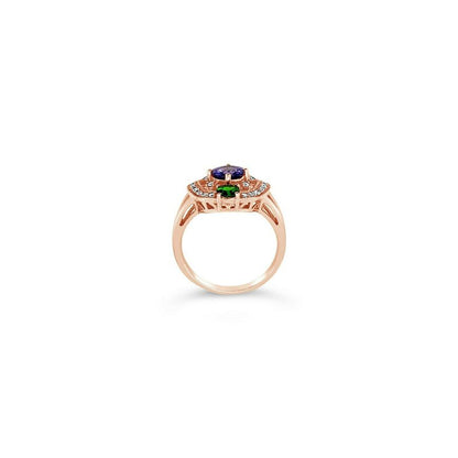 1 3/8 cts Blue Tanzanite and Diamond Ring in 14K Rose Gold by Le Vian - BirthStone.com