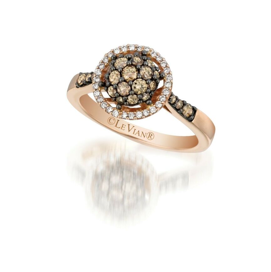 5/8 cts White Diamond Ring in 14K Rose Gold by Le Vian - BirthStone.com