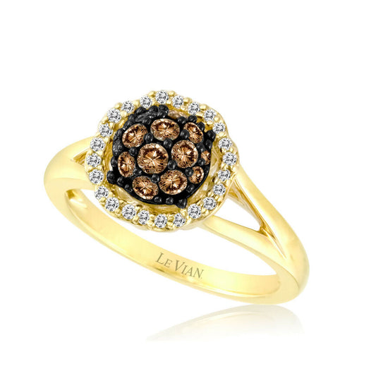 5/8 cts White Diamond Ring in 14K Yellow Gold by Le Vian - BirthStone.com