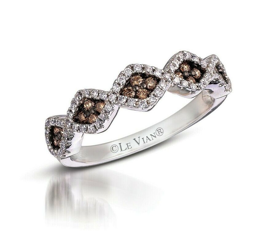 3/8 cts Chocolate Diamond Ring in 14K White Gold by Le Vian - BirthStone.com