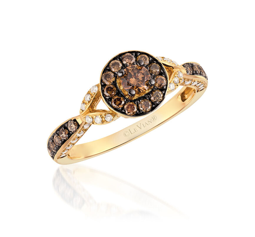 2/3 cts Chocolate Diamond Ring in 14K Yellow Gold by Le Vian - BirthStone.com