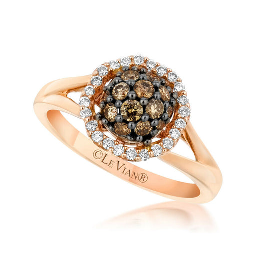 1/2 cts White Diamond Ring in 14K Rose Gold by Le Vian - BirthStone.com