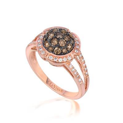 3/4 cts Chocolate Diamond Ring in 14K Rose Gold by Le Vian - BirthStone.com