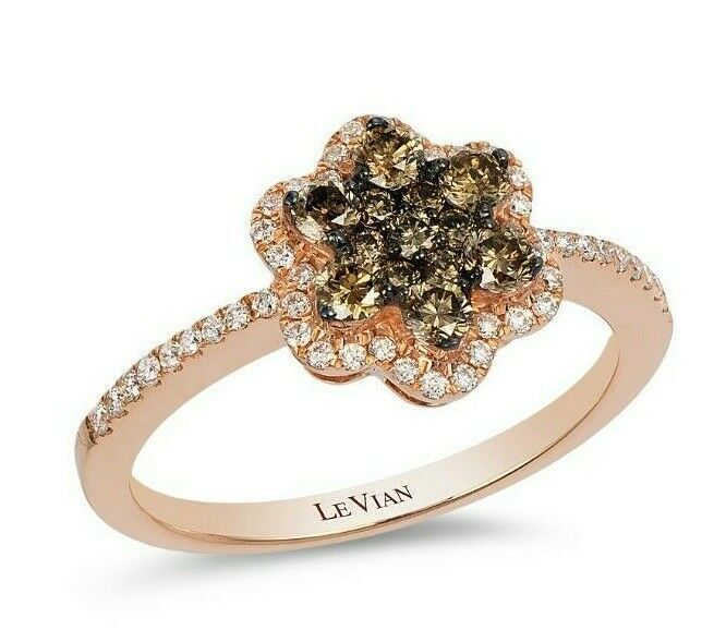 Le Vian Grand Sample Sale Ring featuring Chocolate Diamonds , Vanilla Diamonds set in 14K Strawberry Gold - BirthStone.com