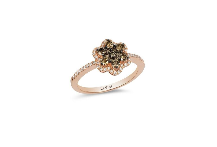 Le Vian Grand Sample Sale Ring featuring Chocolate Diamonds , Vanilla Diamonds set in 14K Strawberry Gold - BirthStone.com