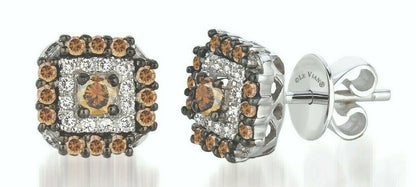 5/8 cts Chocolate Diamond Earrings in 14K White Gold by Le Vian - BirthStone.com