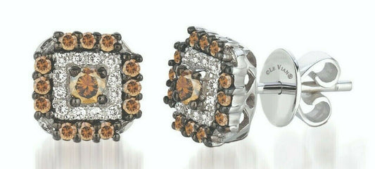 5/8 cts Chocolate Diamond Earrings in 14K White Gold by Le Vian - BirthStone.com