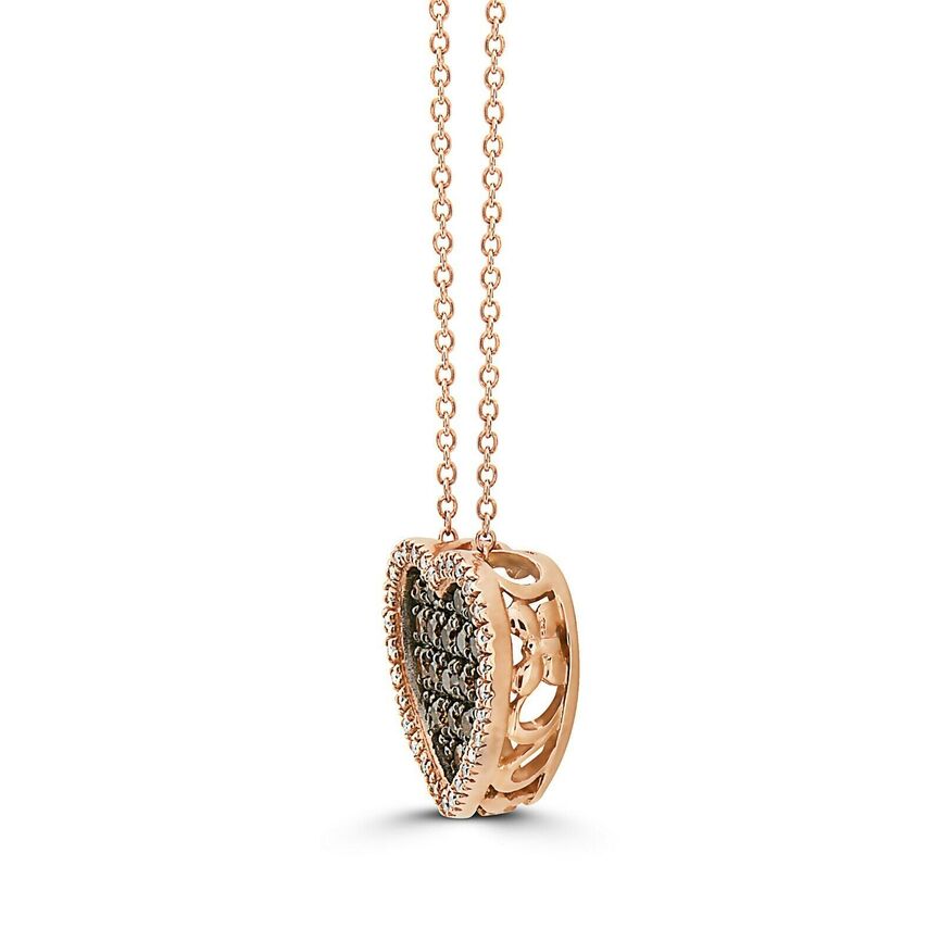 3/8 cts Chocolate Diamond Necklace in 14K Rose Gold by Le Vian - BirthStone.com