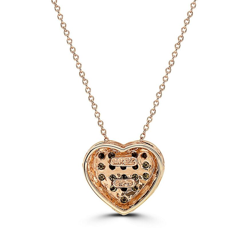 3/8 cts Chocolate Diamond Necklace in 14K Rose Gold by Le Vian - BirthStone.com