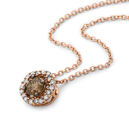 1/4 cts Chocolate Diamond Necklace in 14K Rose Gold by Le Vian - BirthStone.com