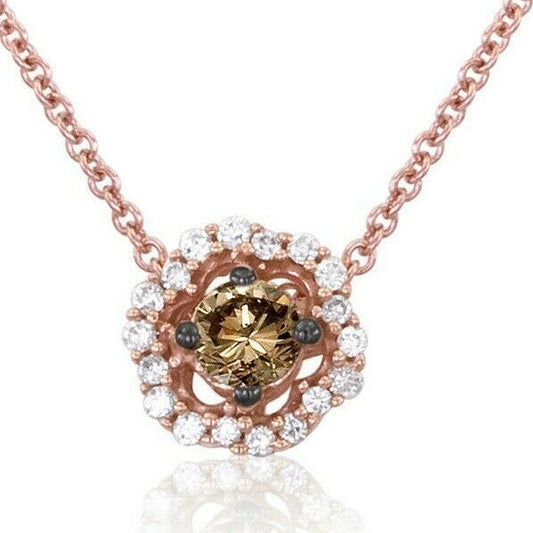 1/4 cts Chocolate Diamond Necklace in 14K Rose Gold by Le Vian - BirthStone.com