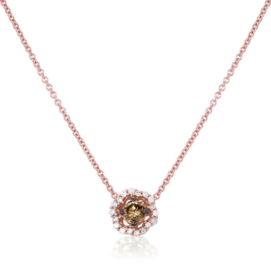 1/4 cts Chocolate Diamond Necklace in 14K Rose Gold by Le Vian - BirthStone.com
