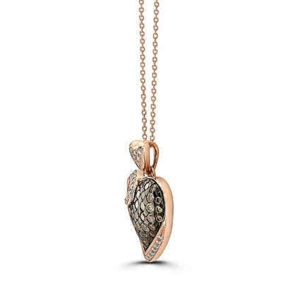 1 1/3 cts Chocolate Diamond Necklace in 14K Rose Gold by Le Vian - BirthStone.com