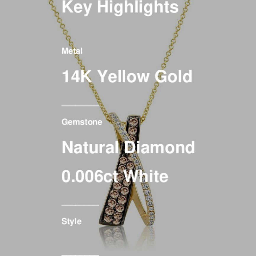 5/8 cts White Diamond Necklace in 14K Yellow Gold by Le Vian