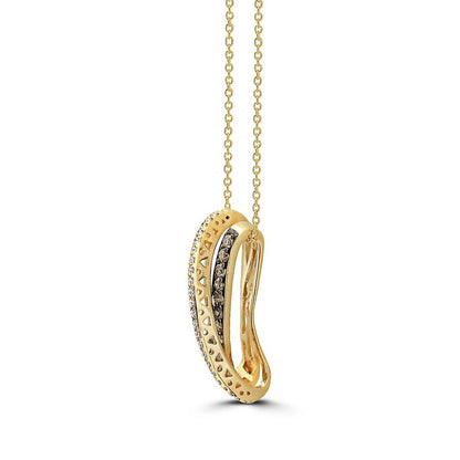 5/8 cts White Diamond Necklace in 14K Yellow Gold by Le Vian - BirthStone.com