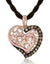 LeVian 14K Rose Gold Round Brown Chocolate Diamonds Love Heart Pendant Necklace