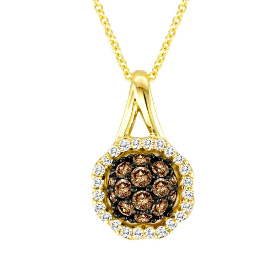 1/2 cts White Diamond Necklace in 14K Yellow Gold by Le Vian - BirthStone.com