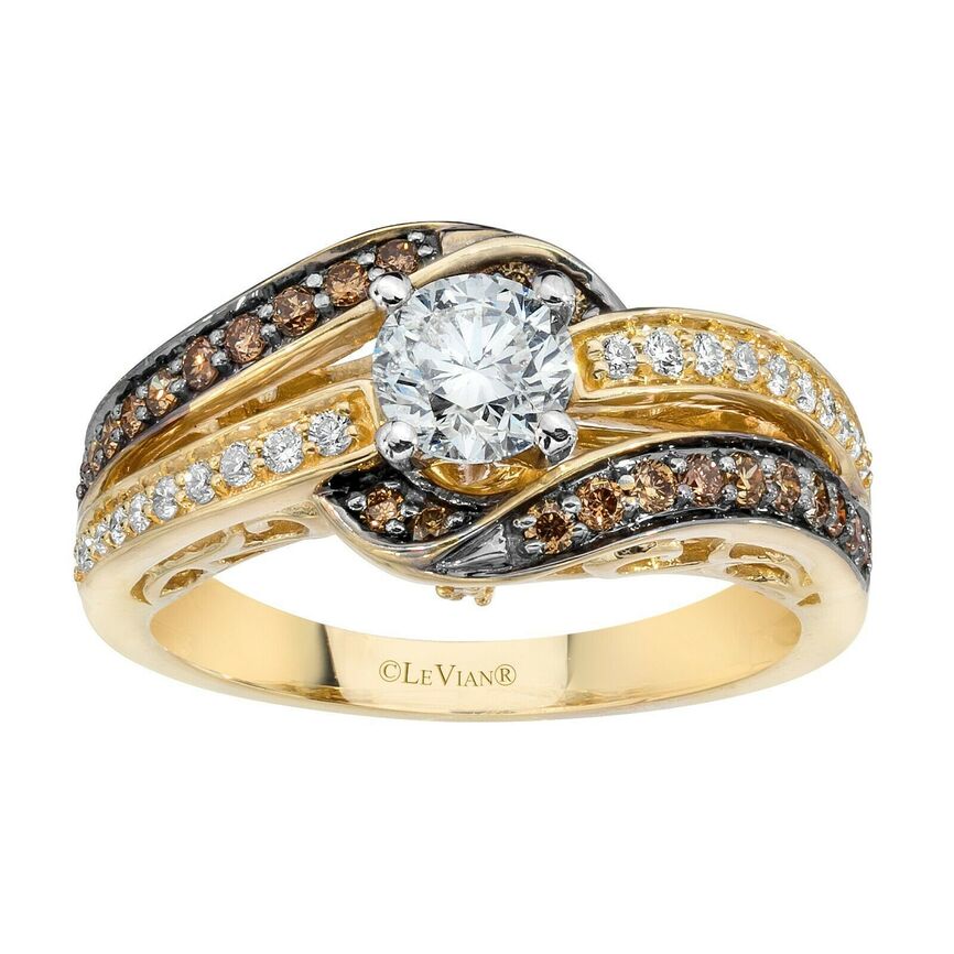 1 cts White Diamond Ring in 14K Two Tone Gold by Le Vian - BirthStone.com