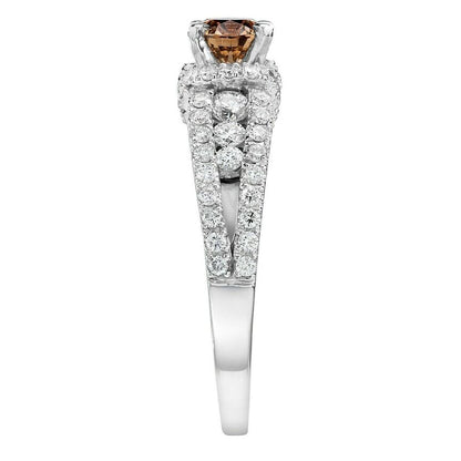 1 1/3 cts Chocolate Diamond Ring in 14K White Gold by Le Vian - BirthStone.com