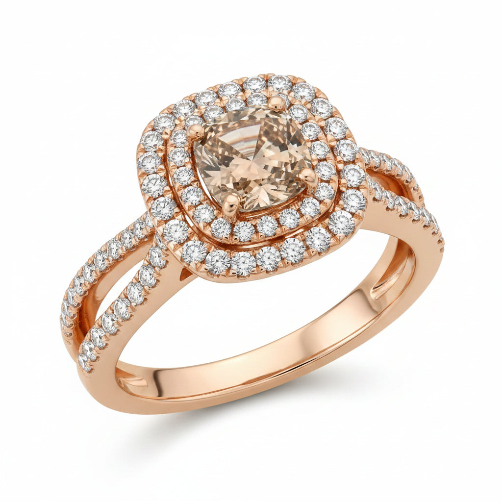 1 cts Chocolate Diamond Ring in 14K Rose Gold by Le Vian - BirthStone.com