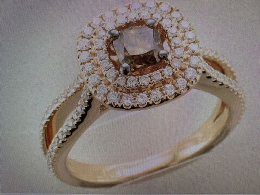 1 cts Chocolate Diamond Ring in 14K Rose Gold by Le Vian - BirthStone.com