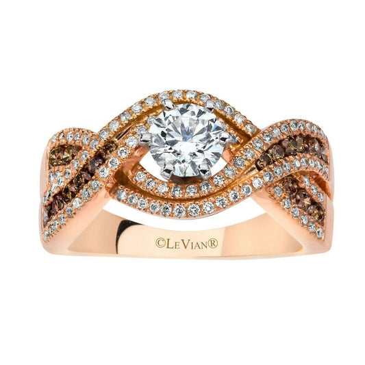 1 1/4 cts White Diamond Ring in 14K Two Tone Gold by Le Vian - BirthStone.com