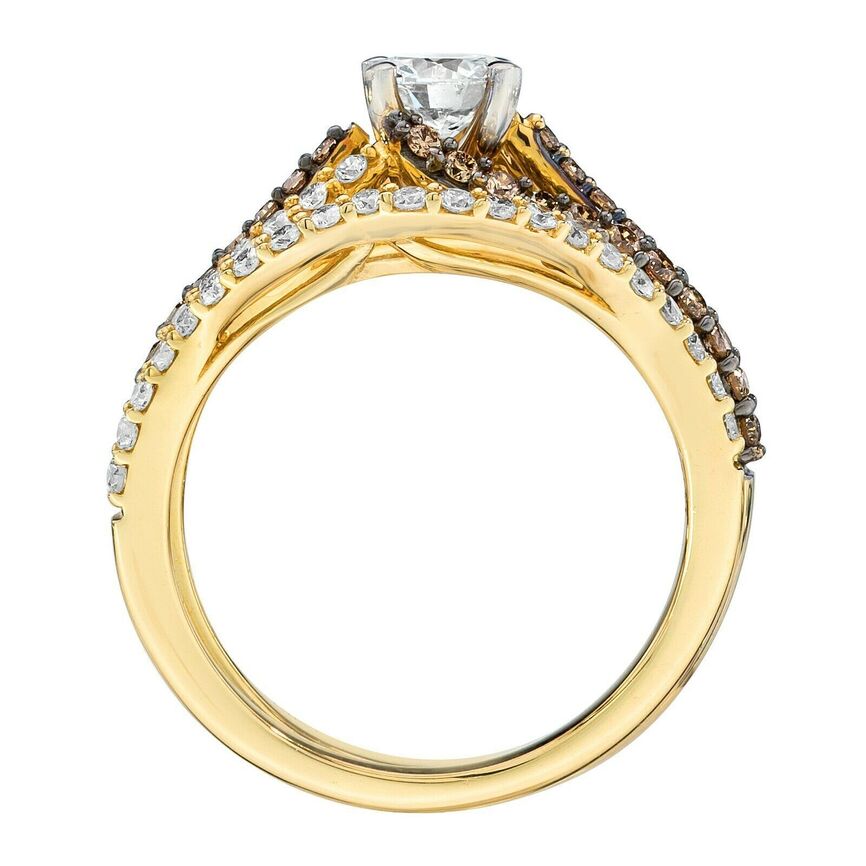 Le Vian Grand Sample Sale Ring featuring Vanilla Diamonds , Chocolate Diamonds set in 14K Two Tone Gold - BirthStone.com