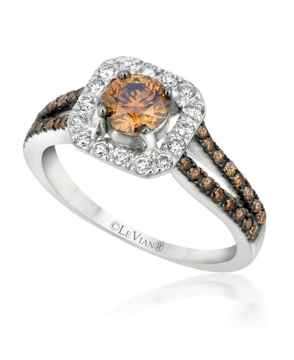 1 cts Chocolate Diamond Ring in 14K White Gold by Le Vian - BirthStone.com