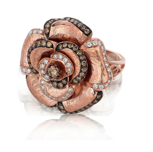 1 cts Chocolate Diamond Ring in 14K Rose Gold by Le Vian - BirthStone.com