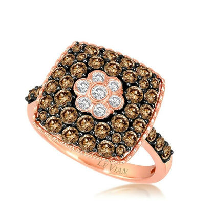 1 2/3 cts White Diamond Ring in 14K Rose Gold by Le Vian - BirthStone.com