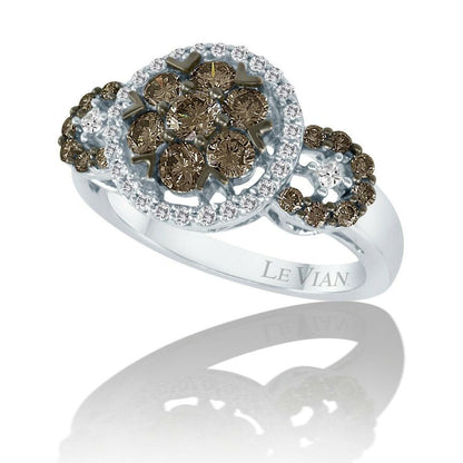 1 1/4 cts Chocolate Diamond Ring in 14K White Gold by Le Vian - BirthStone.com