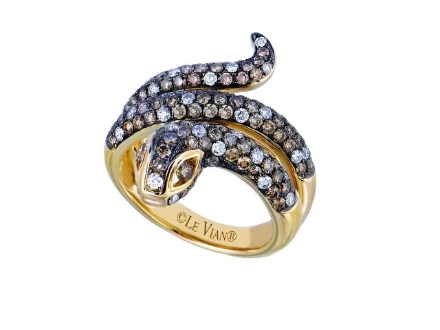 2 cts White Diamond Ring in 14K Yellow Gold by Le Vian - BirthStone.com