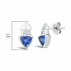 LeVian Platinum, Trillion Cut Violet Tanzanite & 1/10 Cttw Baguette Cut White Diamond 1/2" Arrow Stud Earrings (H-I Color, SI2-I1 Clarity)