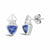 LeVian Platinum, Trillion Cut Violet Tanzanite & 1/10 Cttw Baguette Cut White Diamond 1/2" Arrow Stud Earrings (H-I Color, SI2-I1 Clarity)