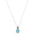 LeVian 14K White Gold, Oval Blue Topaz & 1/5 Cttw White/Chocolate Diamond 5/8" Halo Pendant Necklace (H-I & Fancy Brown Color, SI2-11 Clarity) - 18?