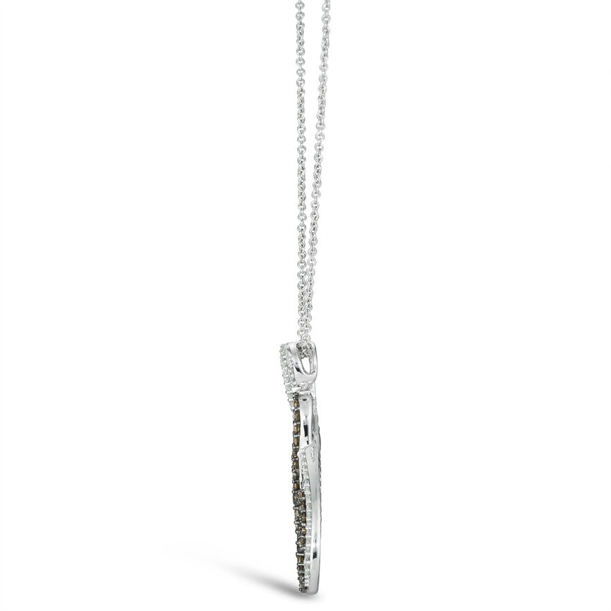 LeVian Necklace White Diamond in 14K White Gold 1/2 cts - BirthStone.com