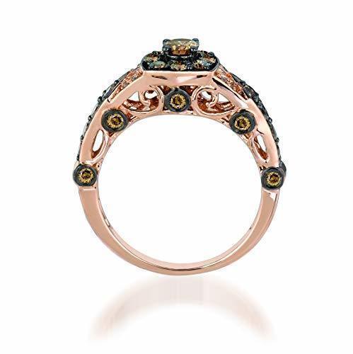 LeVian Ring White Diamond in 14K Rose Gold 1 cts Size 7 - BirthStone.com