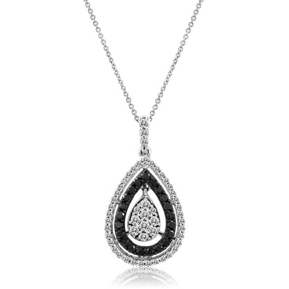 LeVian Necklace White Diamond in 14K White Gold 3/4 cts - BirthStone.com