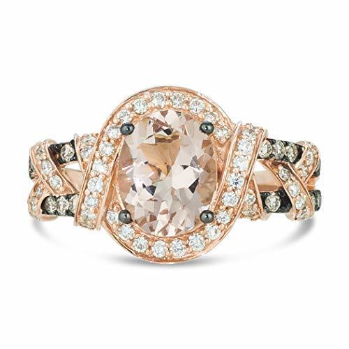 1 7/8 cts Pink Morganite and Diamond Ring in 14K Rose Gold by Le Vian - BirthStone.com