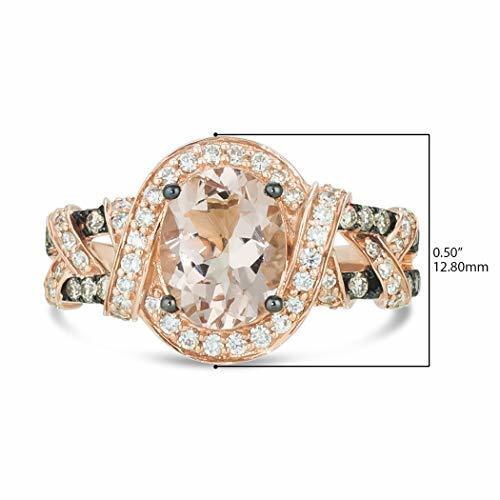 1 7/8 cts Pink Morganite and Diamond Ring in 14K Rose Gold by Le Vian - BirthStone.com