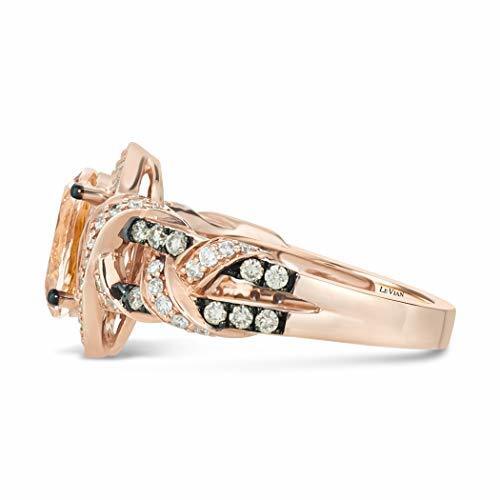 1 7/8 cts Pink Morganite and Diamond Ring in 14K Rose Gold by Le Vian - BirthStone.com