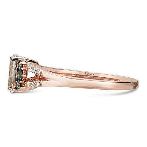 3/4 cts Pink Morganite and Diamond Ring in 14K Rose Gold by Le Vian - BirthStone.com